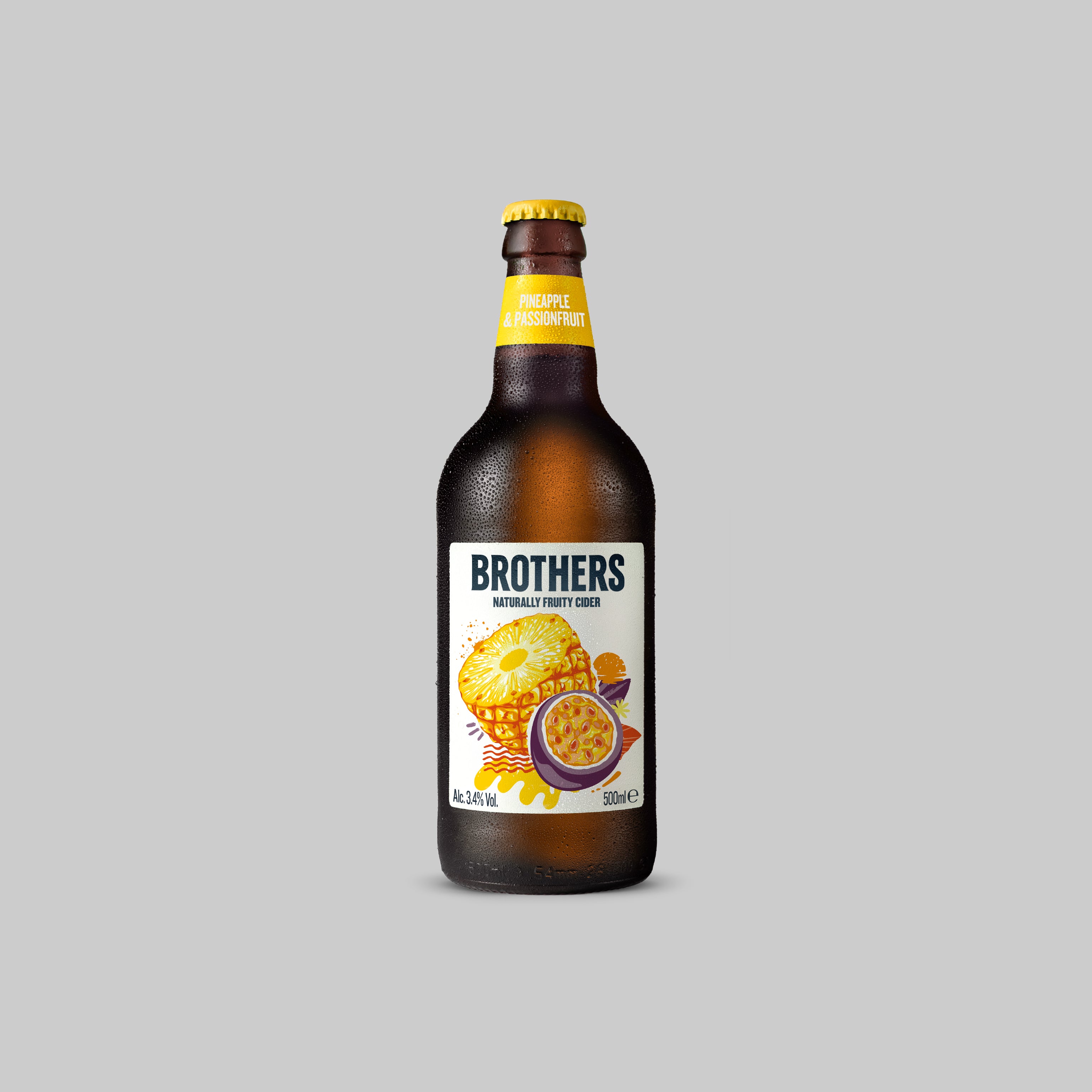 Brothers Pineapple & Passionfruit English Cider Bottle 500ml 4.0% | TIME2DRINK